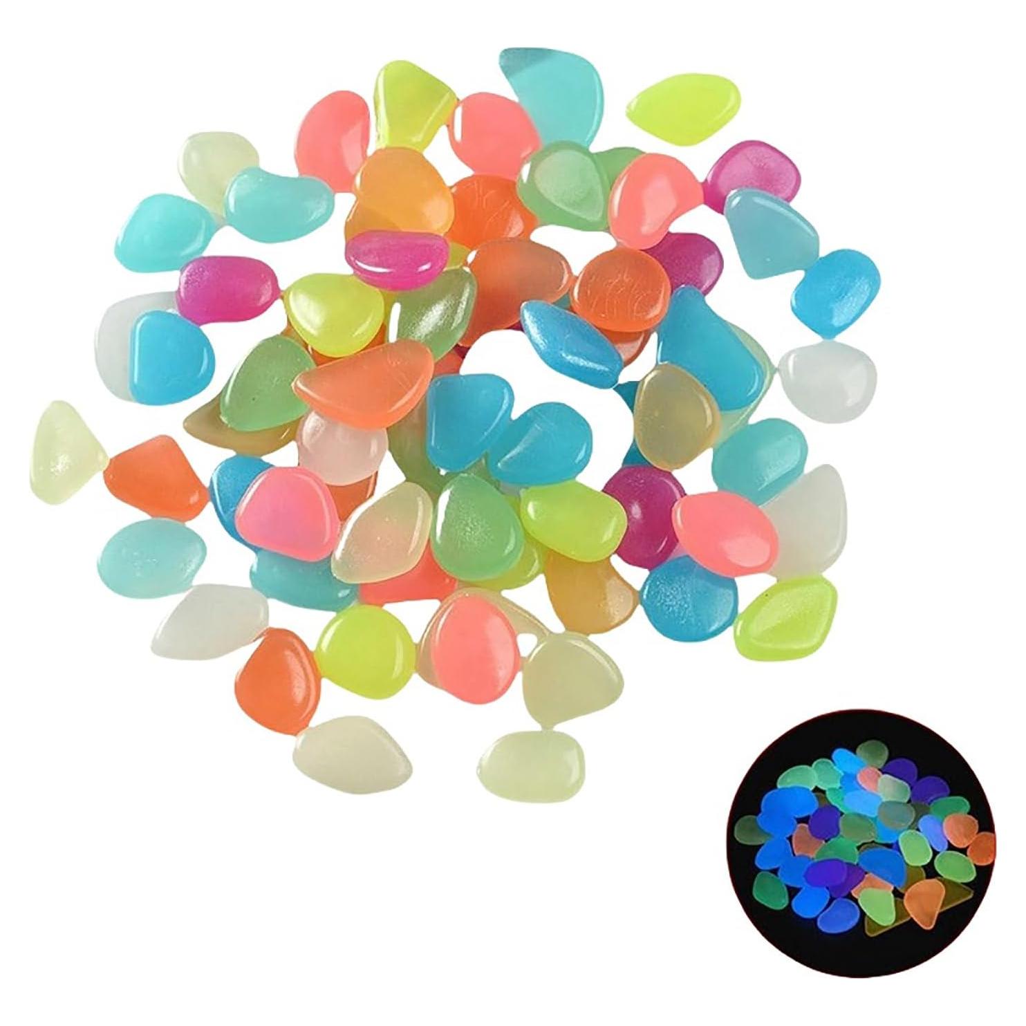 Piedras Brillantes en la Oscuridad 100pcs SUSOYAOCHEN Decoración