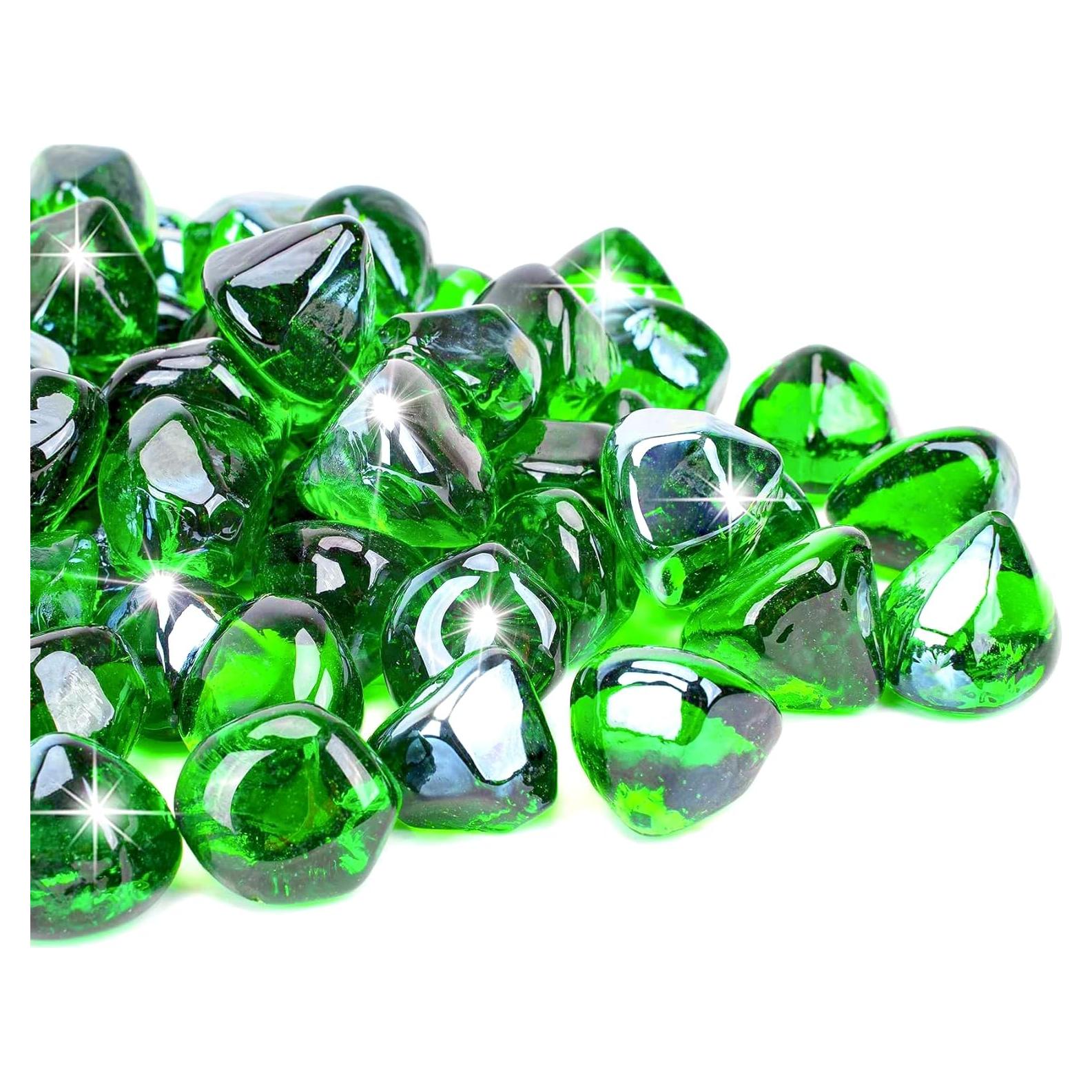 Vidrio para Fuego Mr. Fireglass 4.54 kg Verde Esmeralda 2.54 cm