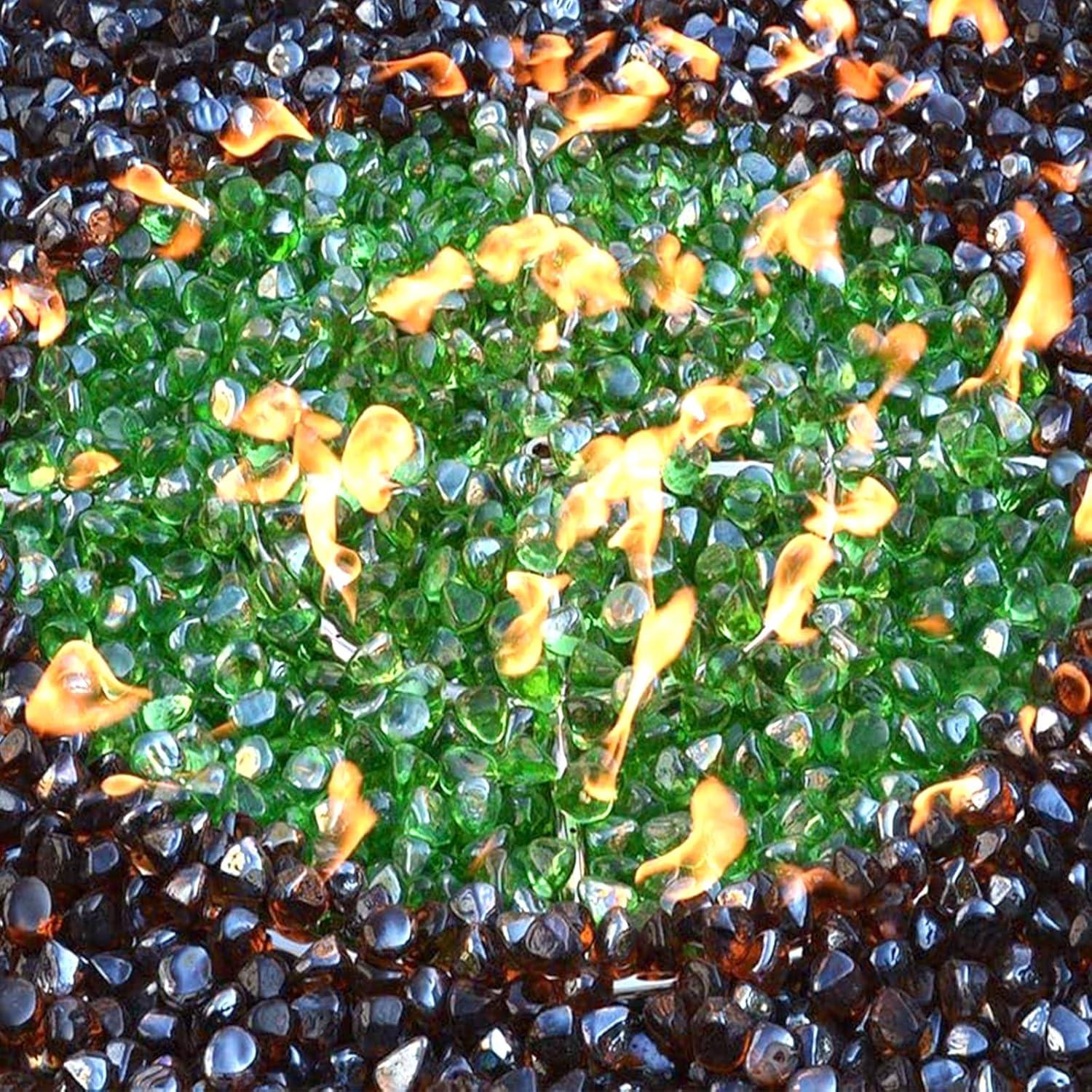 Vidrio para Fuego Mr. Fireglass 4.54 kg Verde Esmeralda 2.54 cm