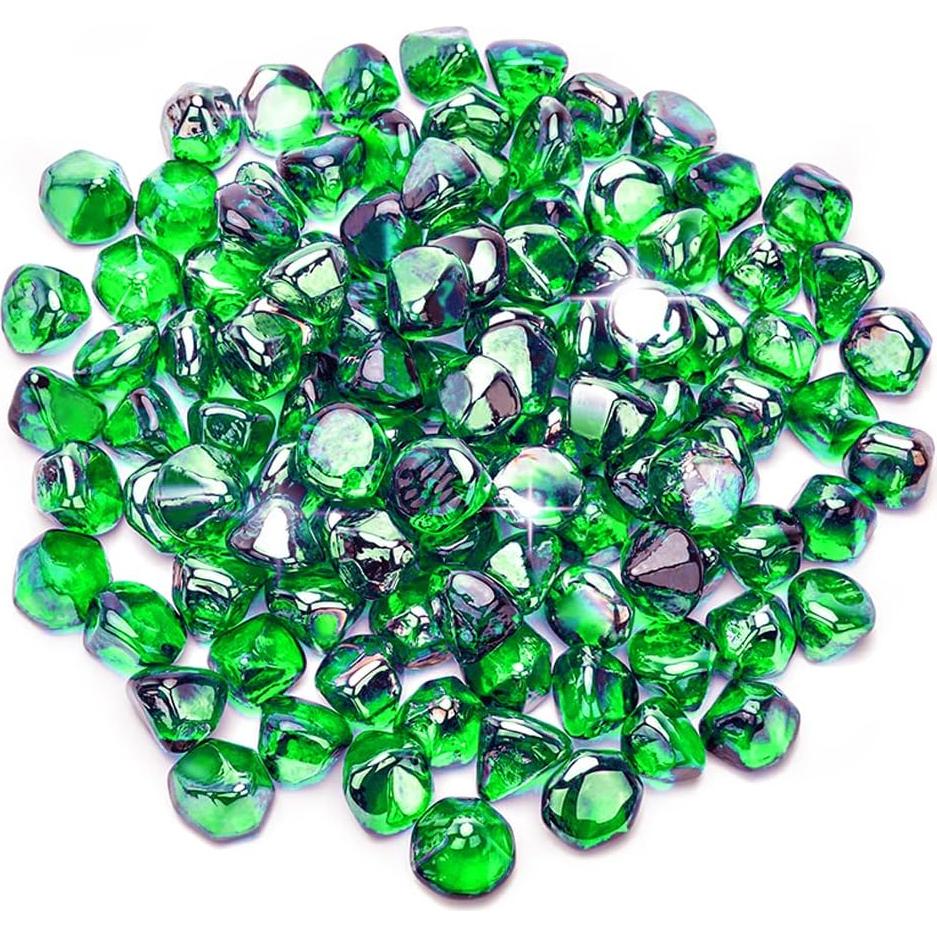 Vidrio para Fuego Mr. Fireglass 4.54 kg Verde Esmeralda 2.54 cm