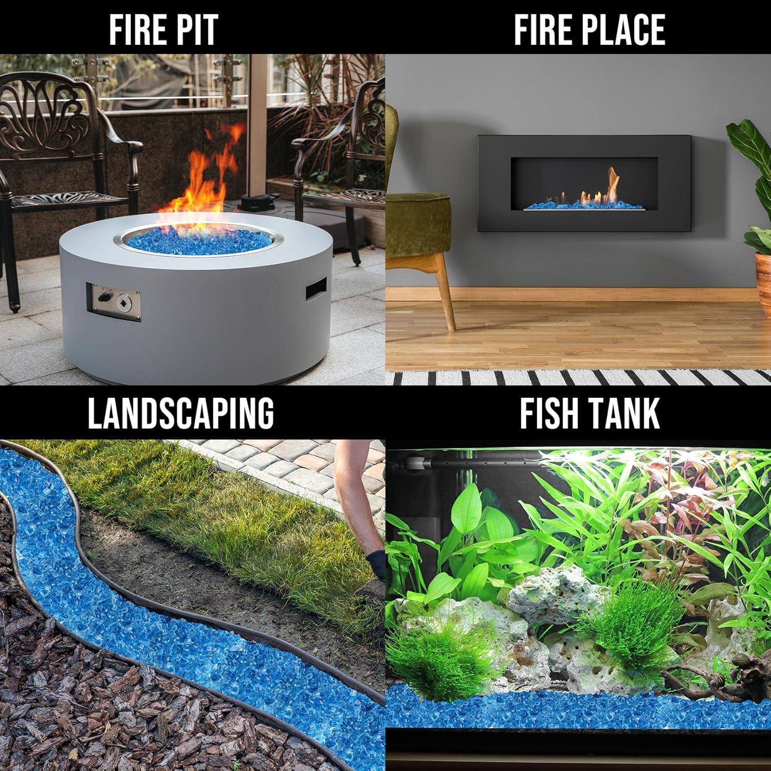 Vidrio de Fuego Azul Pacífico Skyflame 4.54 kg para Fogata