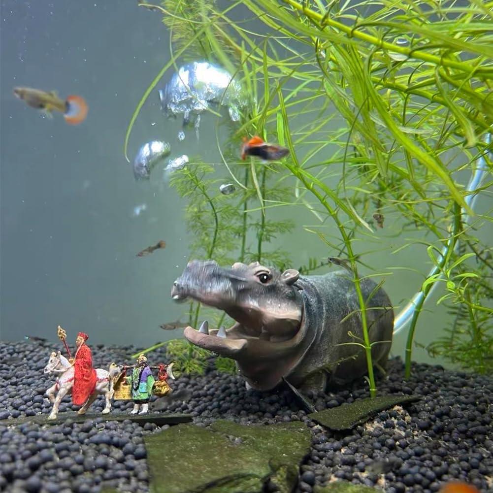 Decoración Acuario Hipopótamo Flitsvuur con Burbujas de Aire