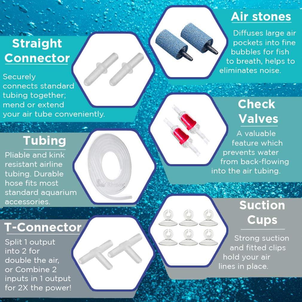 Kit de Tubos de Aire para Acuarios Rhinox 1.83m con Accesorios