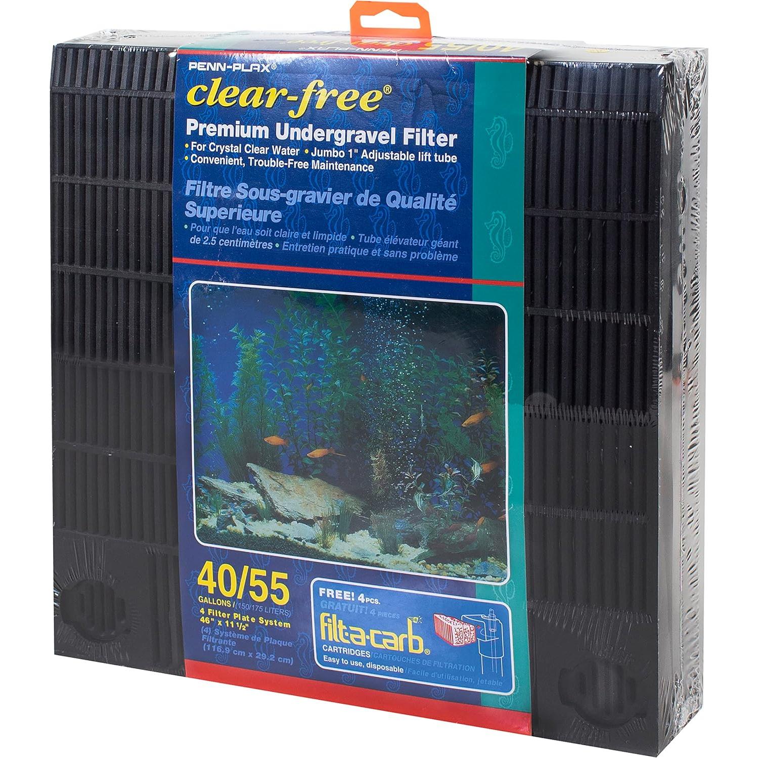 Filtro de Acuario Penn-Plax CFU55 Bajo Grava 40-55 Galones