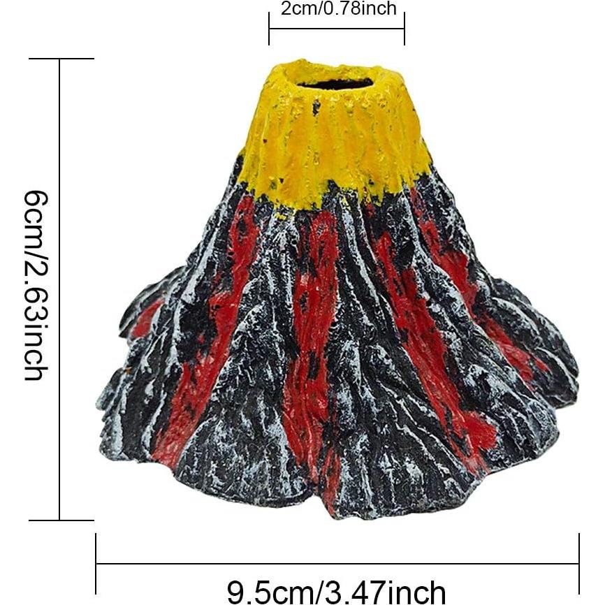 Volcán de Acuario Abnaok con Piedra de Aire Burbujeador - S 8.6x5.6x2 cm