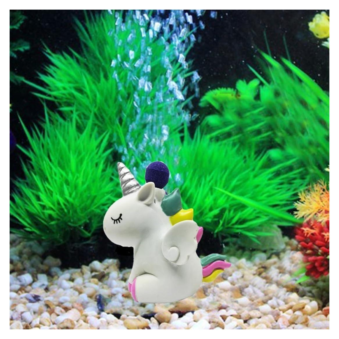 Hacedor de burbujas de aire Unicornio Khanoqq 12x12x7cm Resina Ecológica