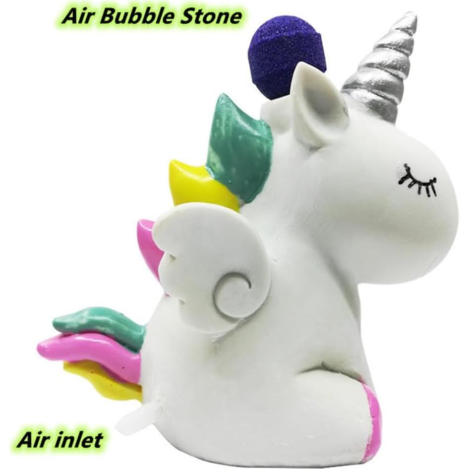 Hacedor de burbujas de aire Unicornio Khanoqq 12x12x7cm Resina Ecológica
