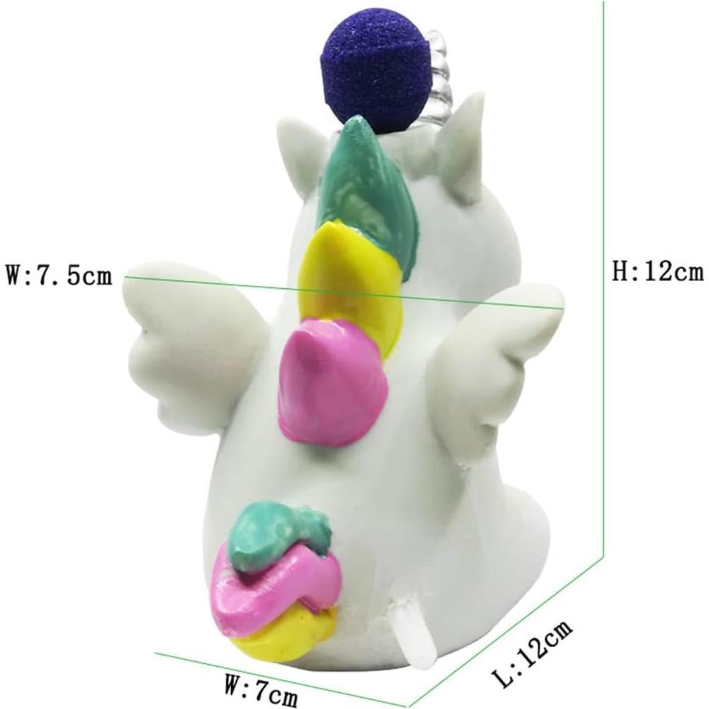Hacedor de burbujas de aire Unicornio Khanoqq 12x12x7cm Resina Ecológica