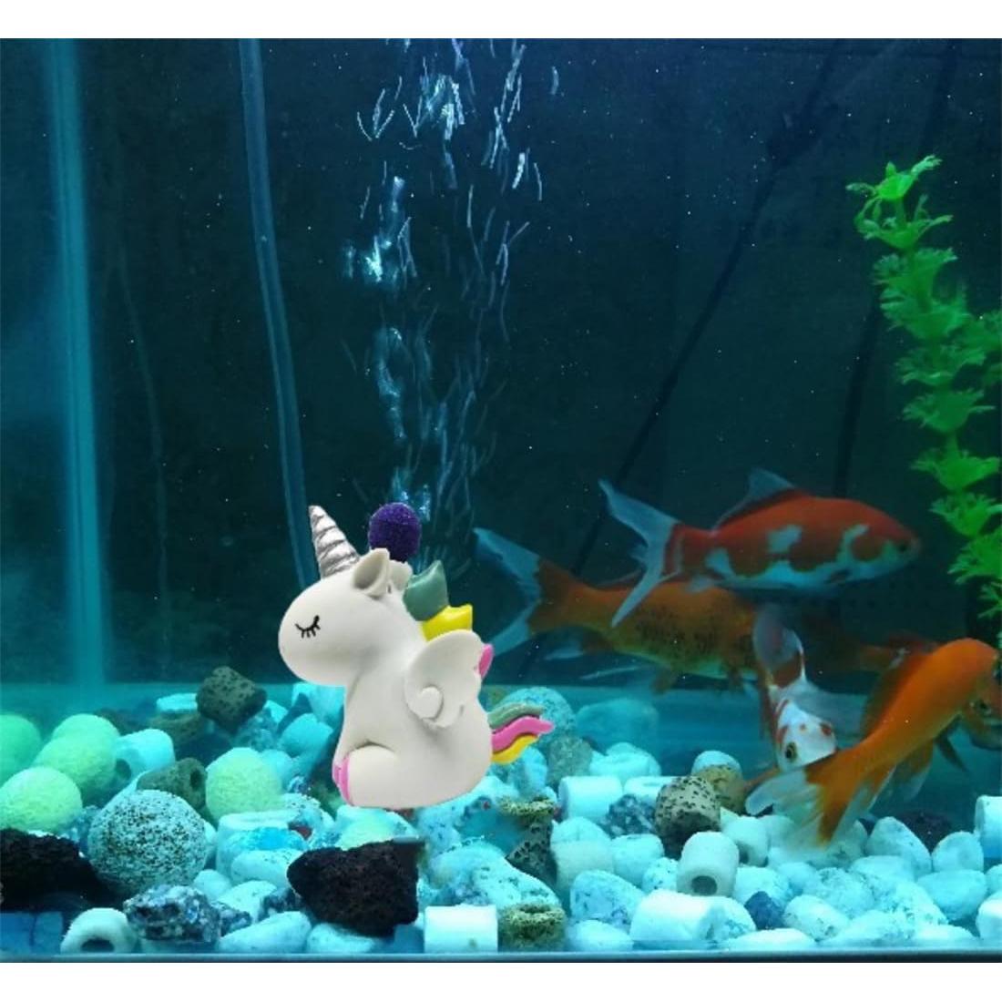 Hacedor de burbujas de aire Unicornio Khanoqq 12x12x7cm Resina Ecológica