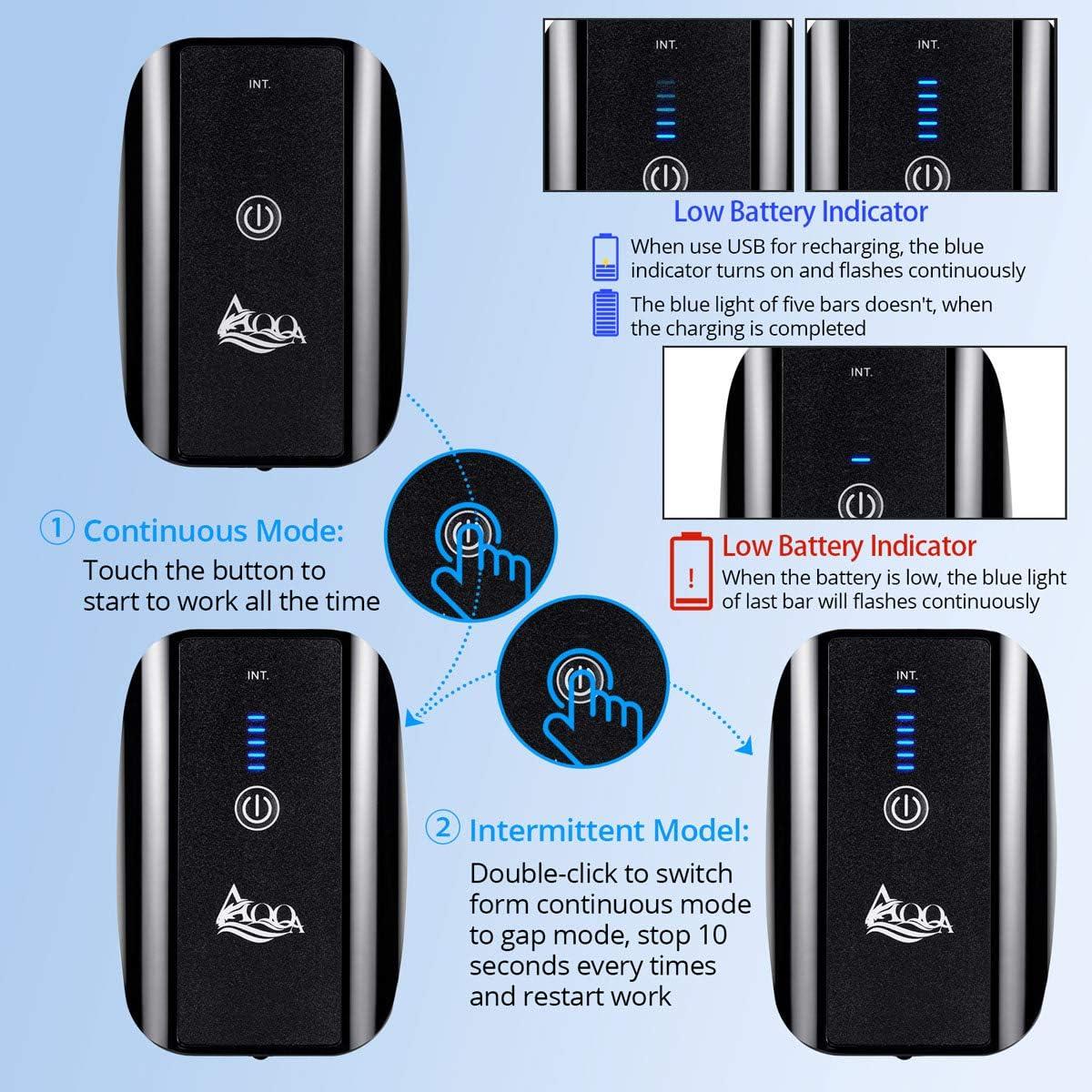 Bomba de Aire Recargable AQQA 1.7W para Acuarios 1-378L