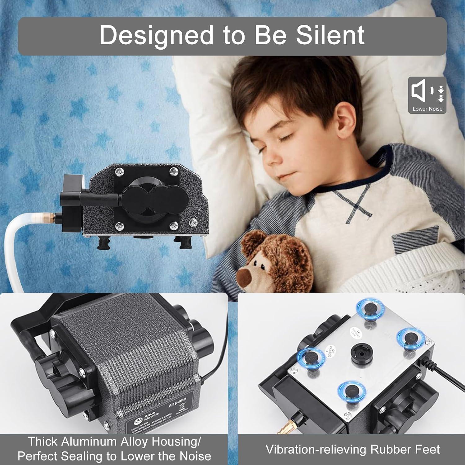 Bomba de Aire AquaMiracle 16W 475GPH Silenciosa para Acuario