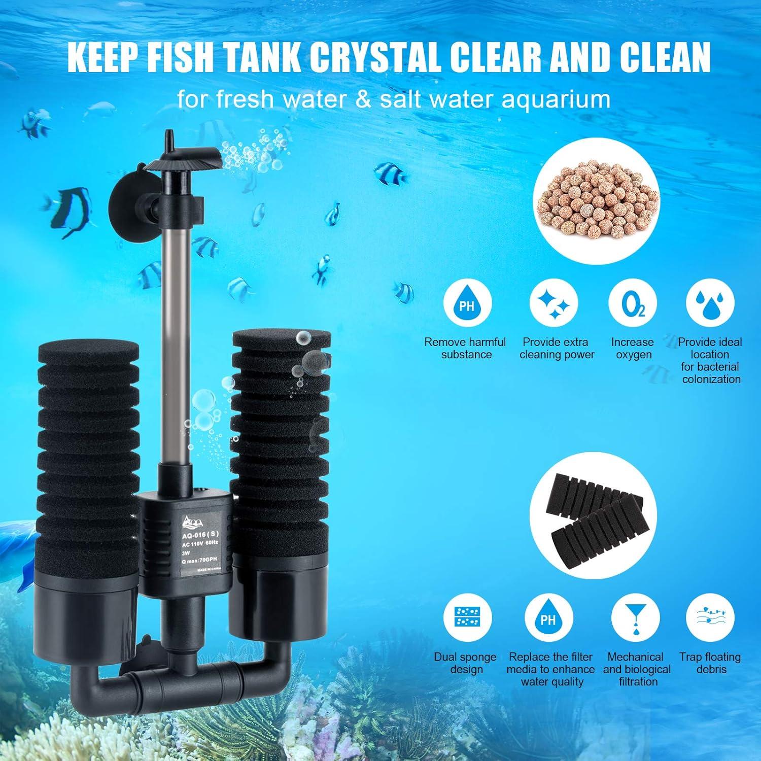 Filtro de Esponja AQQA S para Acuario 15.24x27.94cm