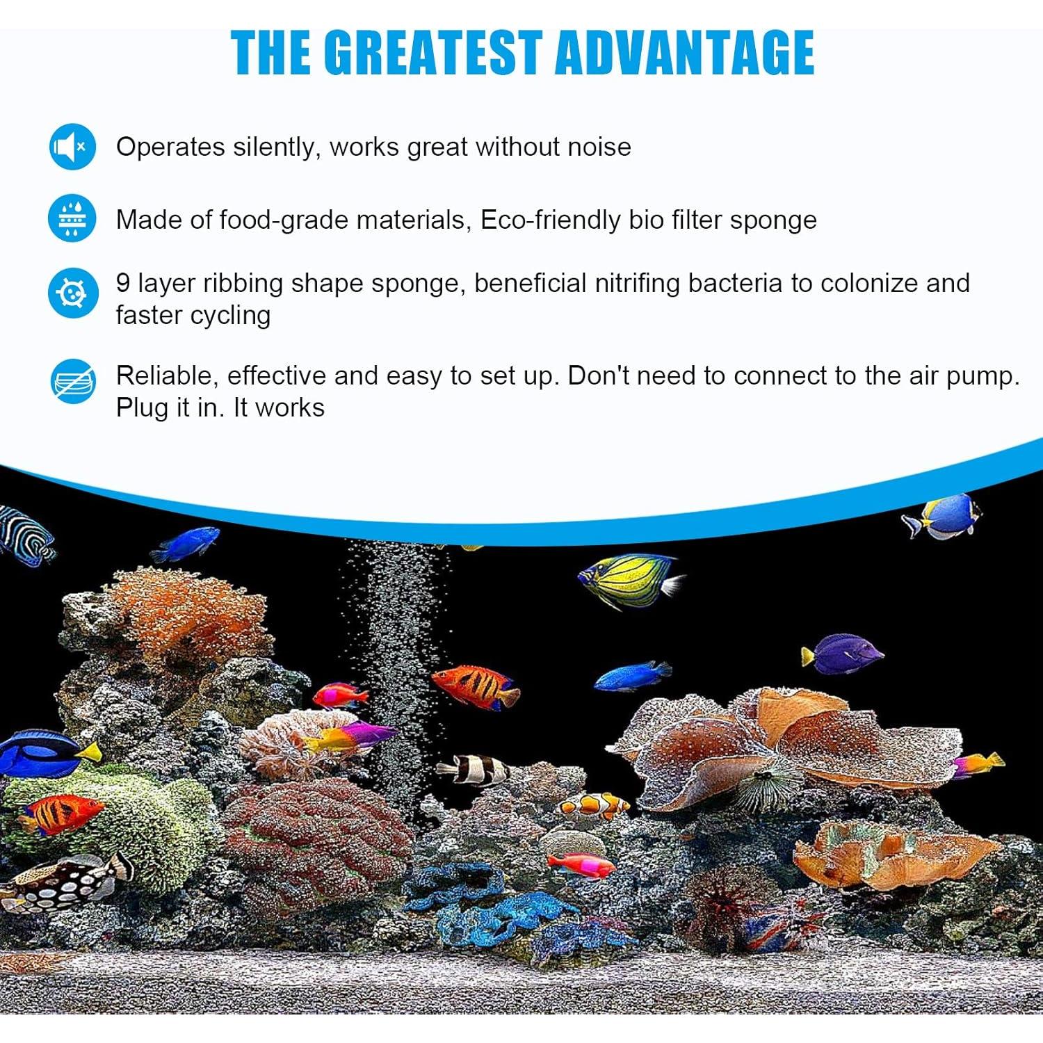 Filtro de Esponja AQQA S para Acuario 15.24x27.94cm