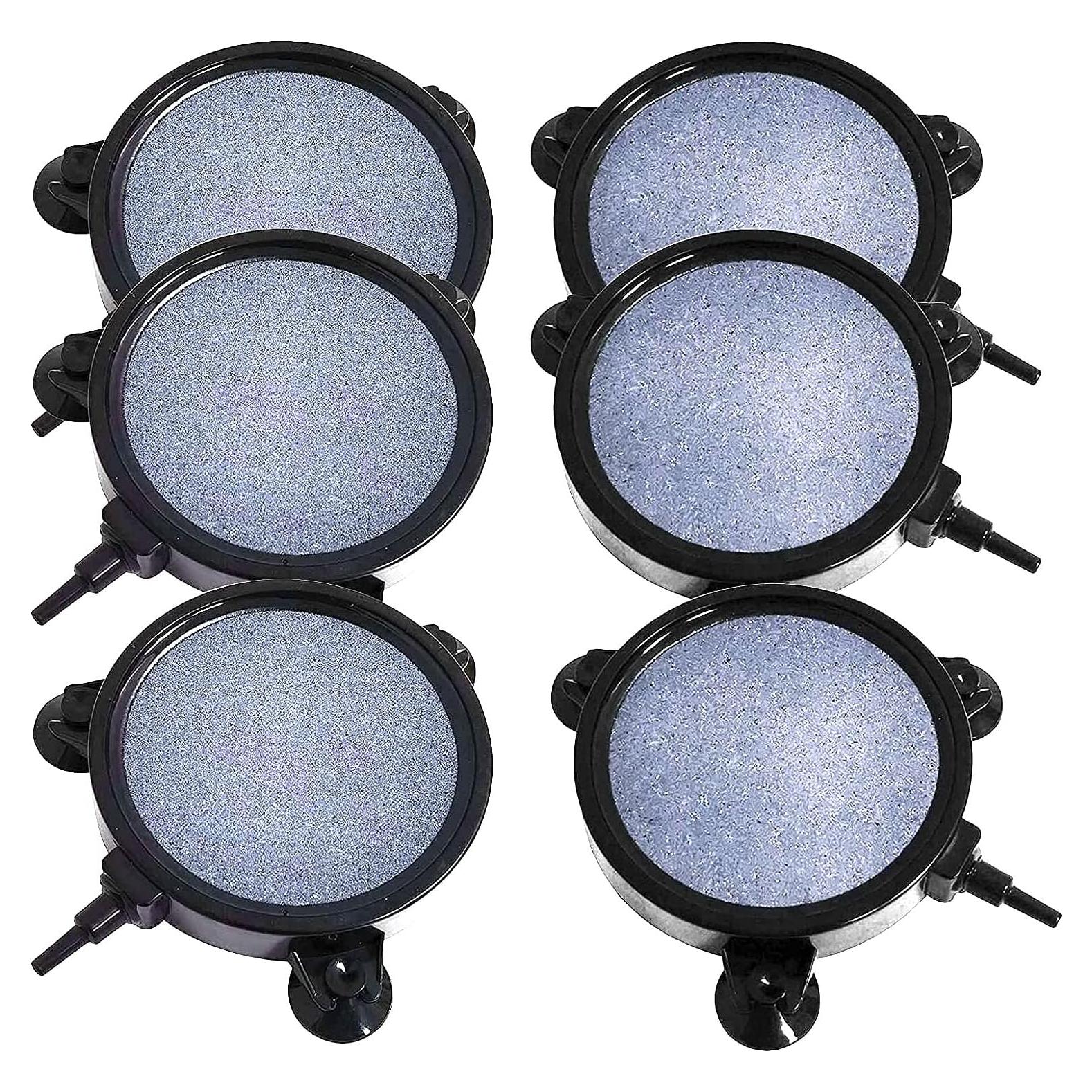 Kit de 6 Discos de Piedra de Aire Hamiledyi 108 mm para Acuario