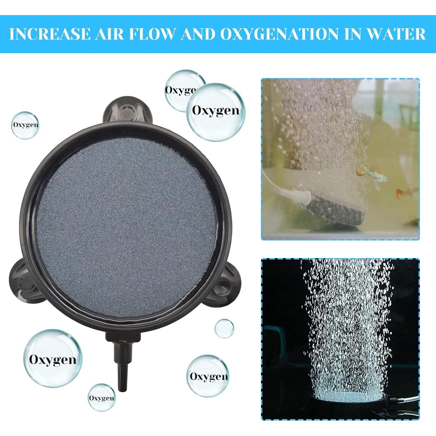 Kit de 6 Discos de Piedra de Aire Hamiledyi 108 mm para Acuario