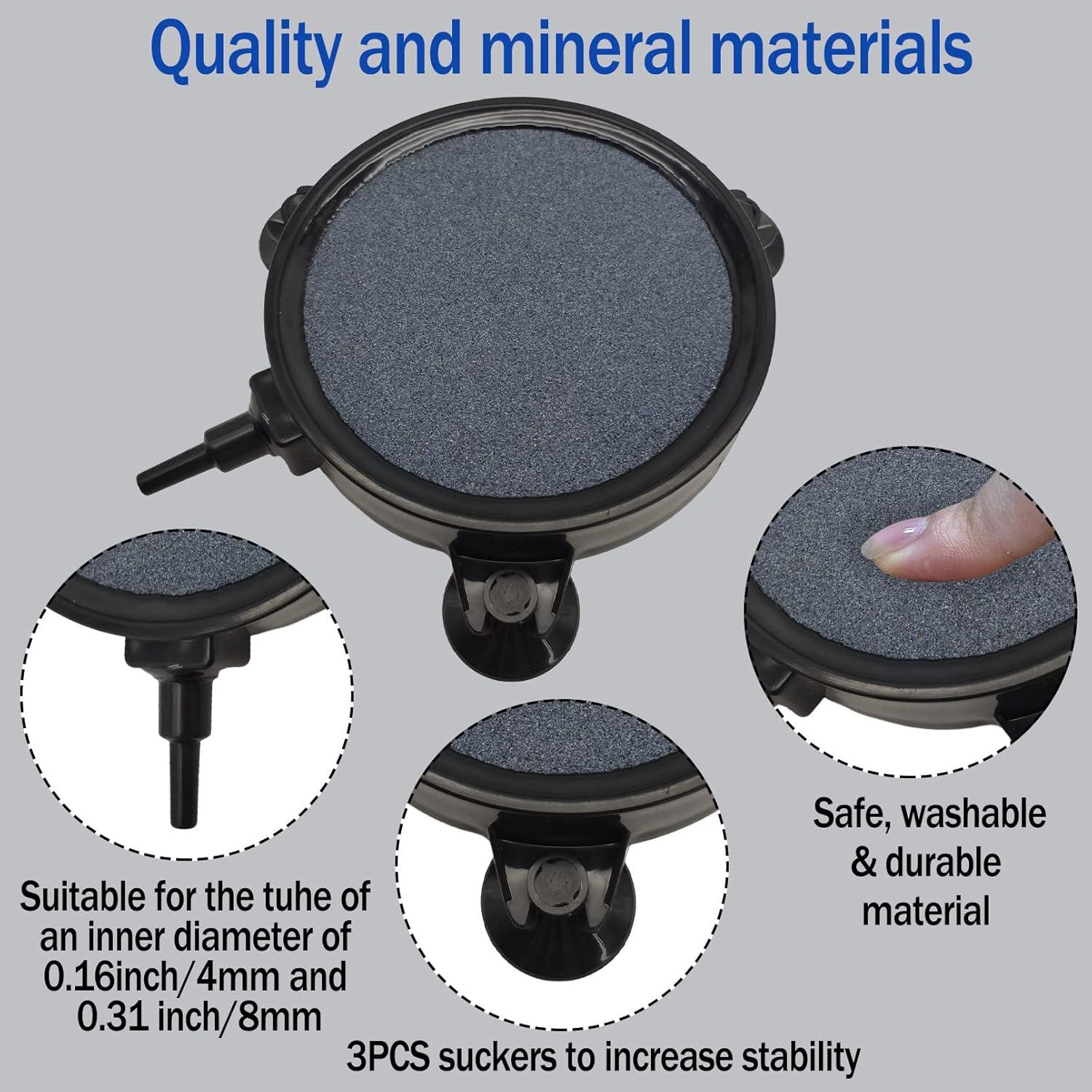 Kit de 6 Discos de Piedra de Aire Hamiledyi 108 mm para Acuario