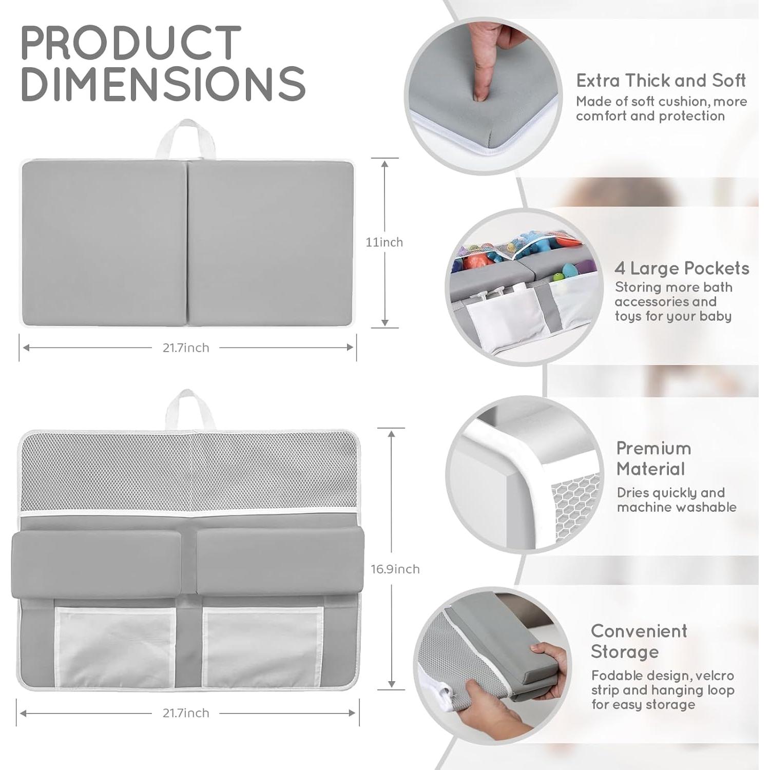 Almohadilla de baño HHH HIKECUCAN para rodillas y codos - Antideslizante, plegable, 0.63 kg