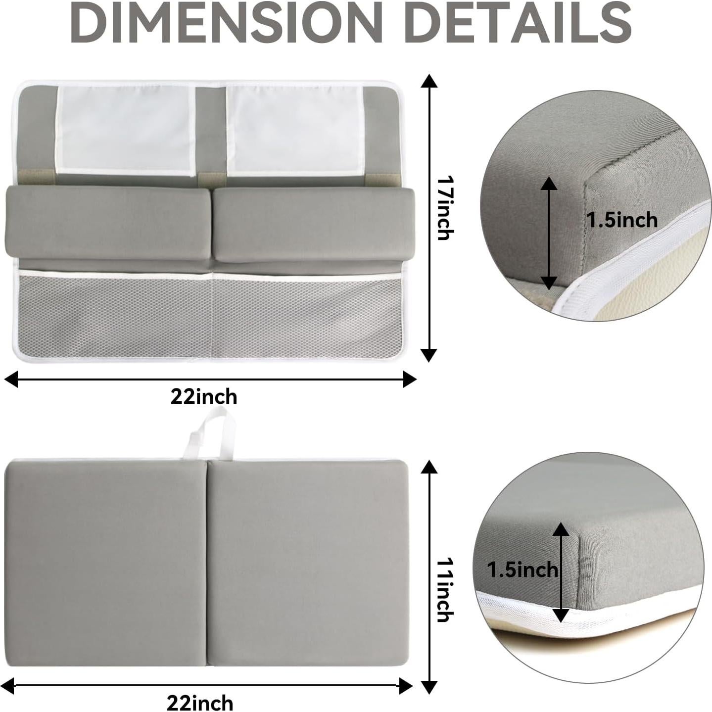 Almohadilla para Rodillas y Codos CHILDHOOD - Plegable, Gris