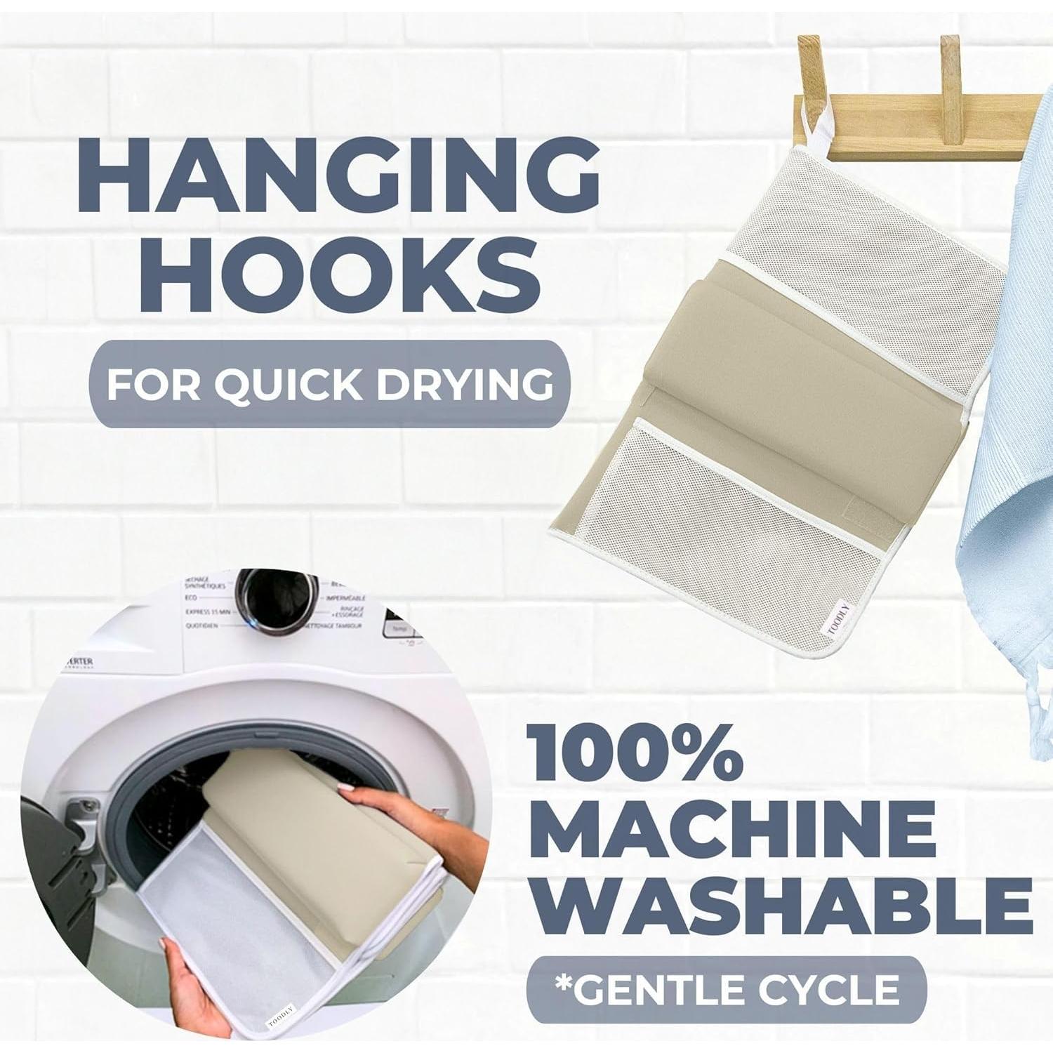 Conjunto Almohadilla Rodillas y Codos Baño Bebé Beige con Guante Rosa