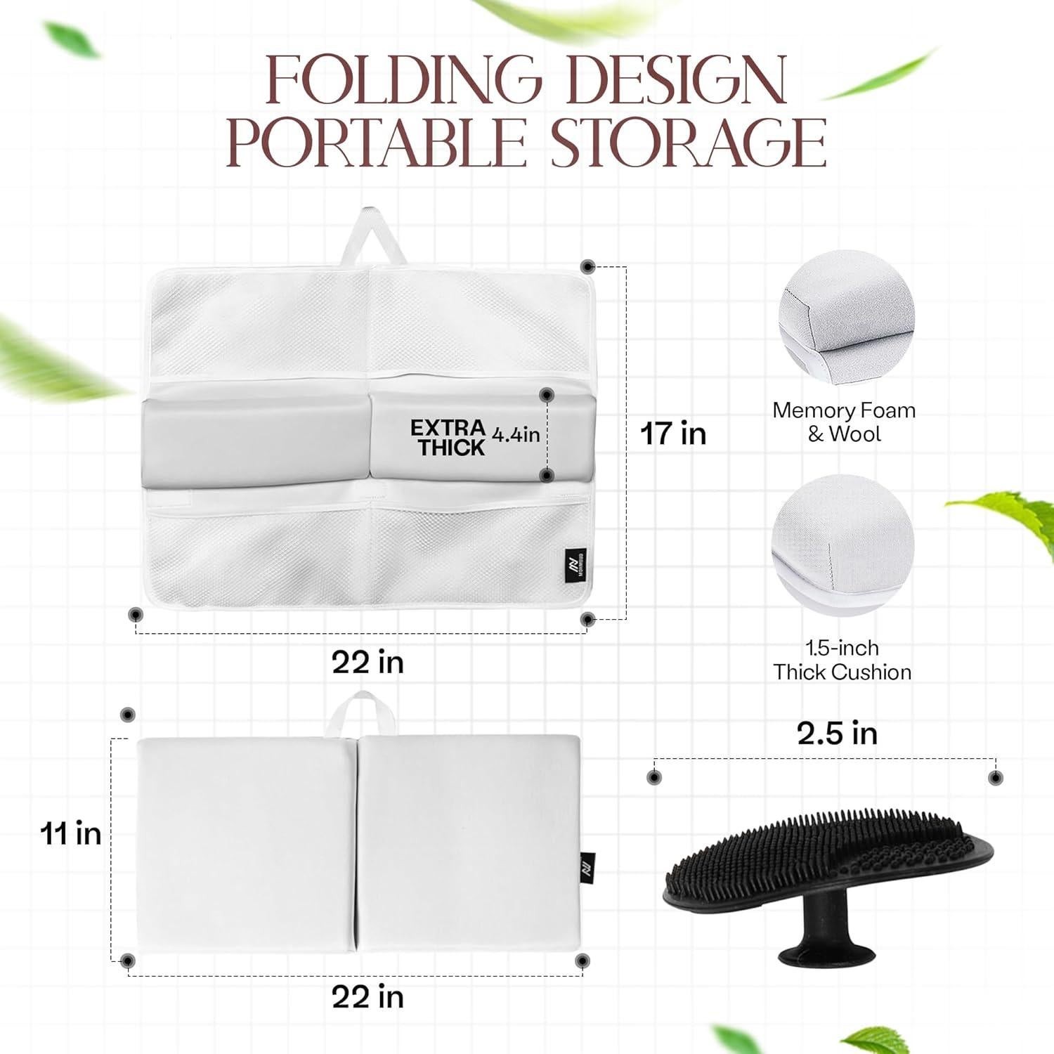 Juego de Almohadilla para Rodillas y Codos Mohmoud - Acolchado Lavable