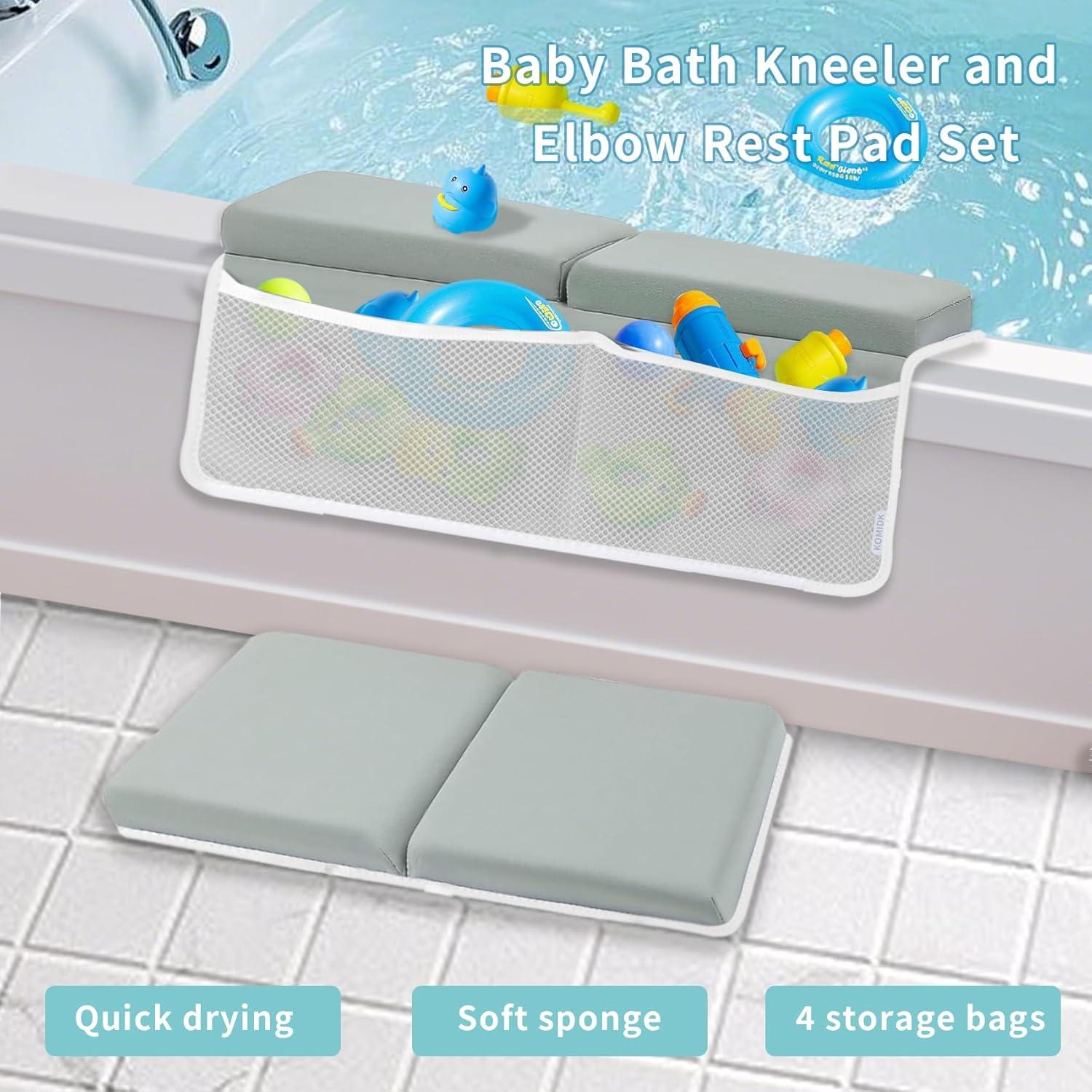 Juego de Almohadillas para Baño de Bebé KOMIDK - Rodillas y Codos Antideslizante