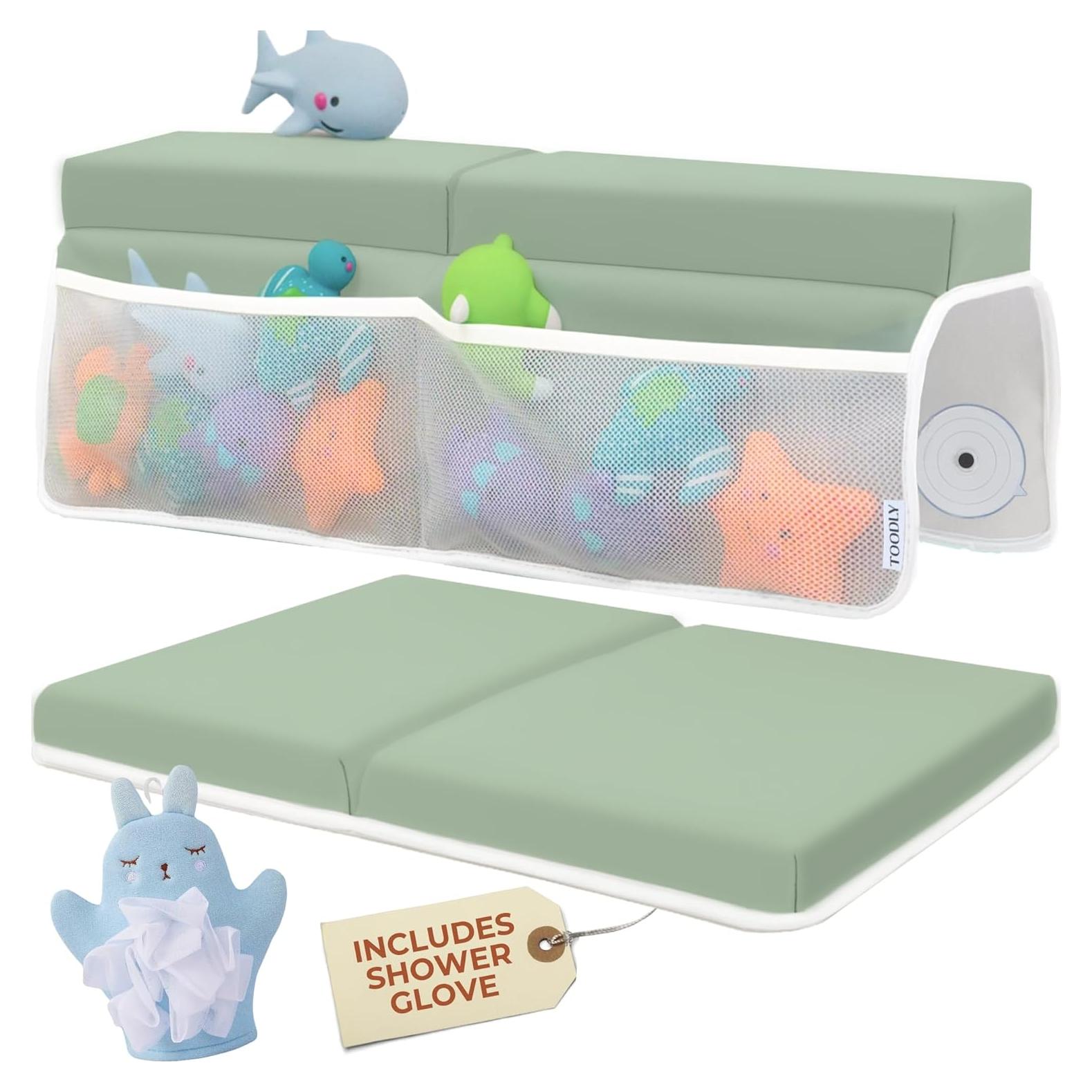 Conjunto Almohadilla para Rodillas y Codos Baño Bebé Verde