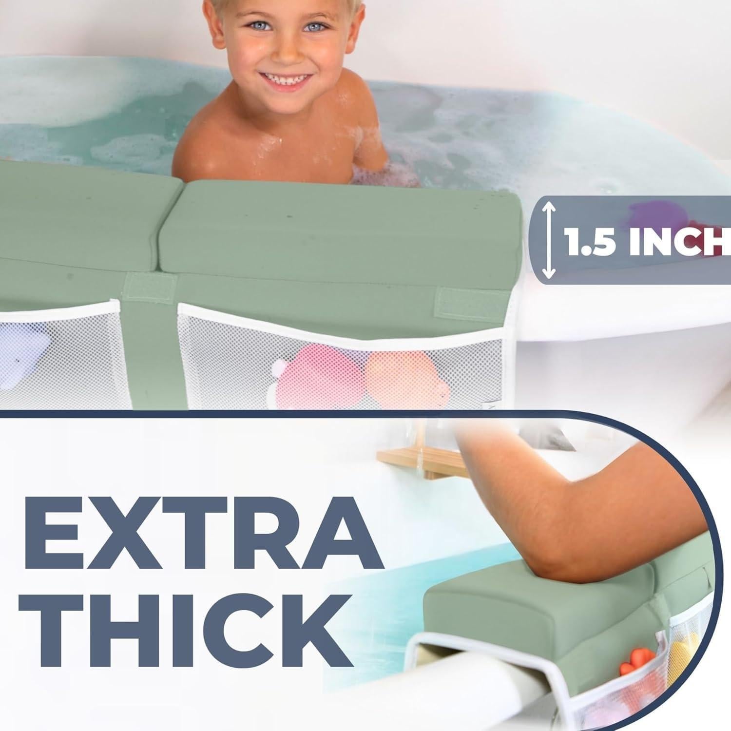 Conjunto Almohadilla para Rodillas y Codos Baño Bebé Verde