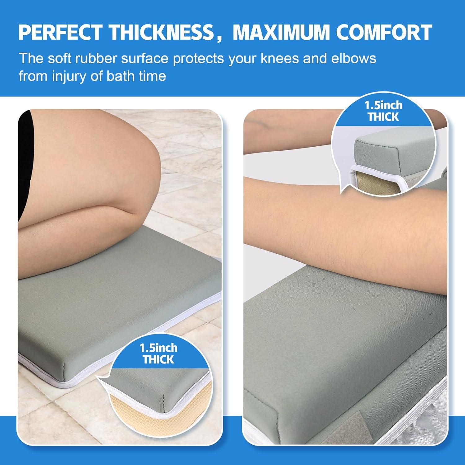 Almohadilla para Rodillas y Codos de Baño Bebés Gris - Antideslizante
