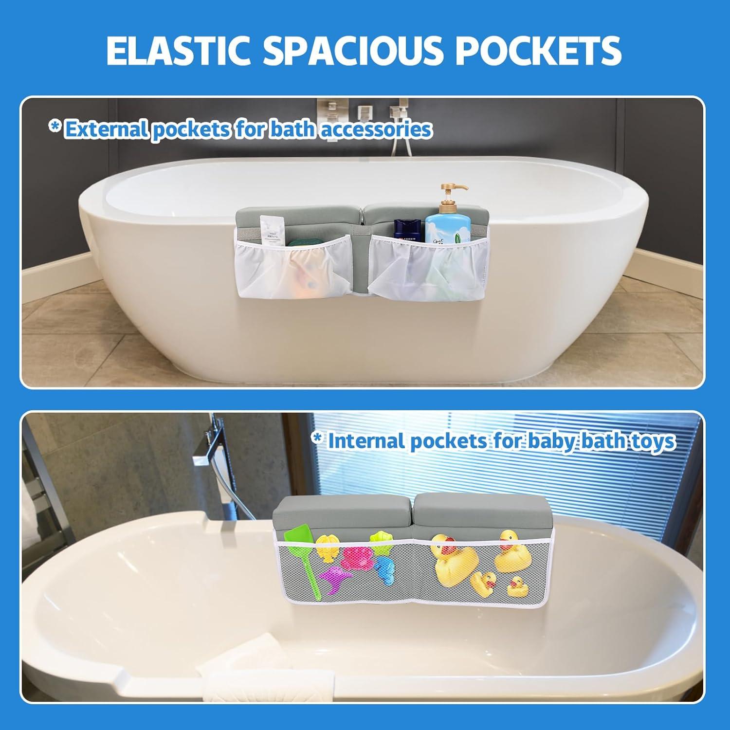 Almohadilla para Rodillas y Codos de Baño Bebés Gris - Antideslizante