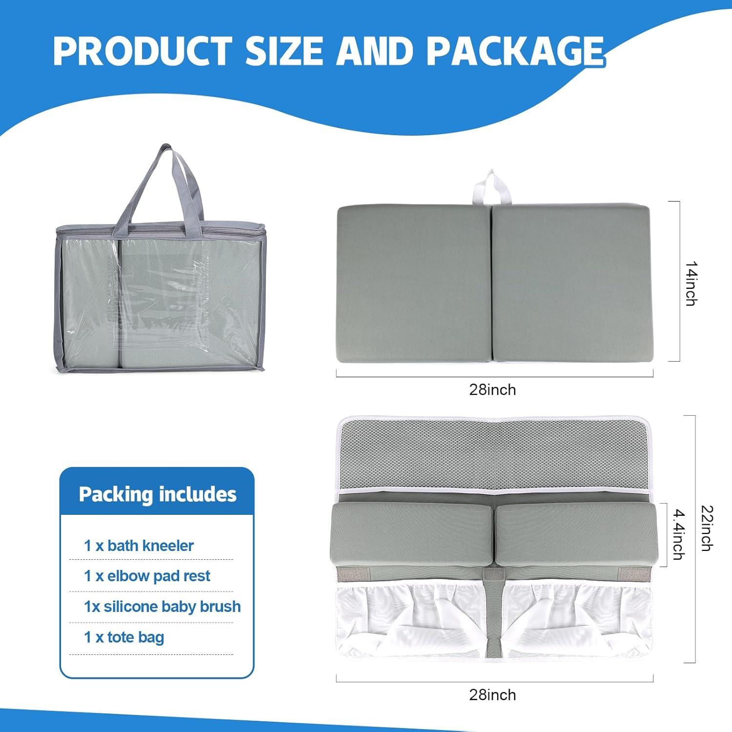 Almohadilla para Rodillas y Codos de Baño Bebés Gris - Antideslizante