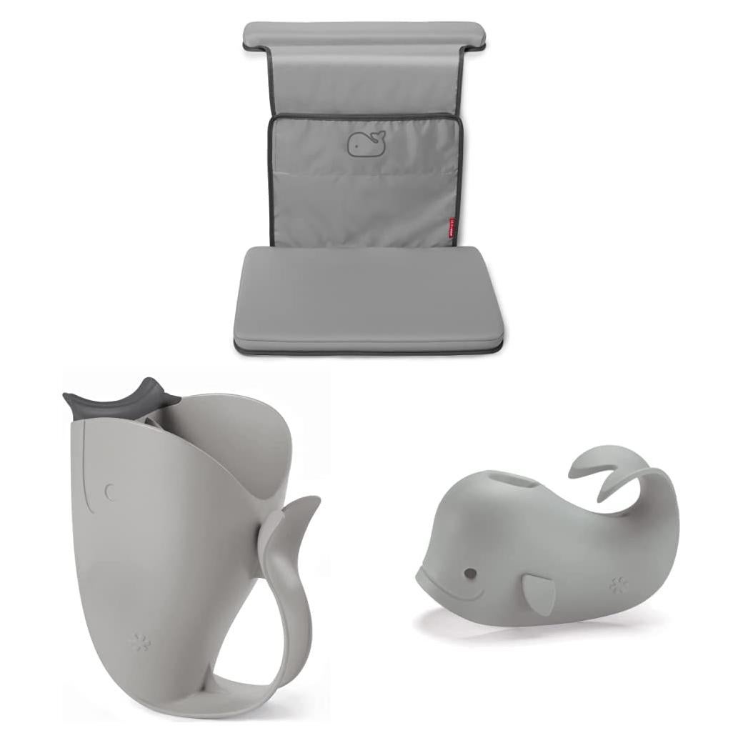 Skip Hop Baño de Bebé Todo en Uno Moby Gris con Taza y Cubierta