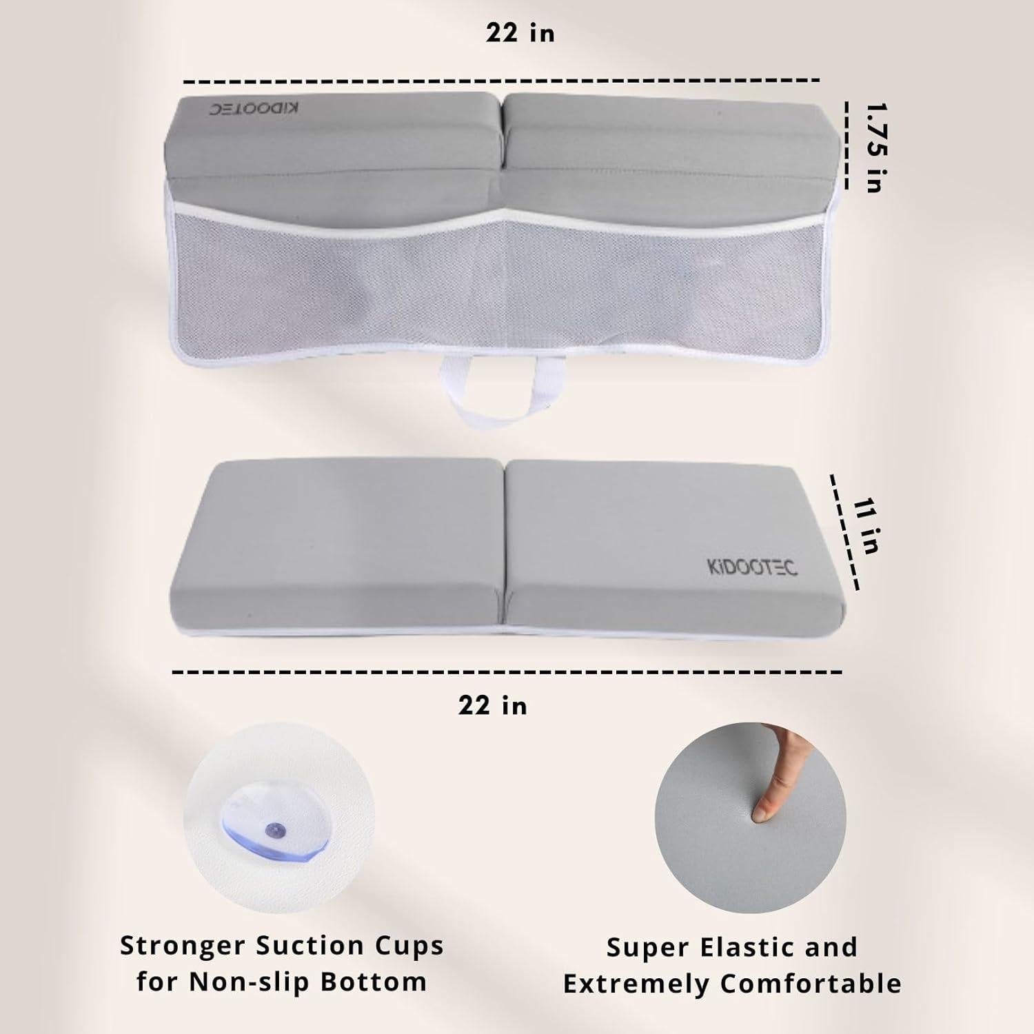 Almohadilla para Rodillas y Codos KIDOOTEC - Antideslizante, Gris