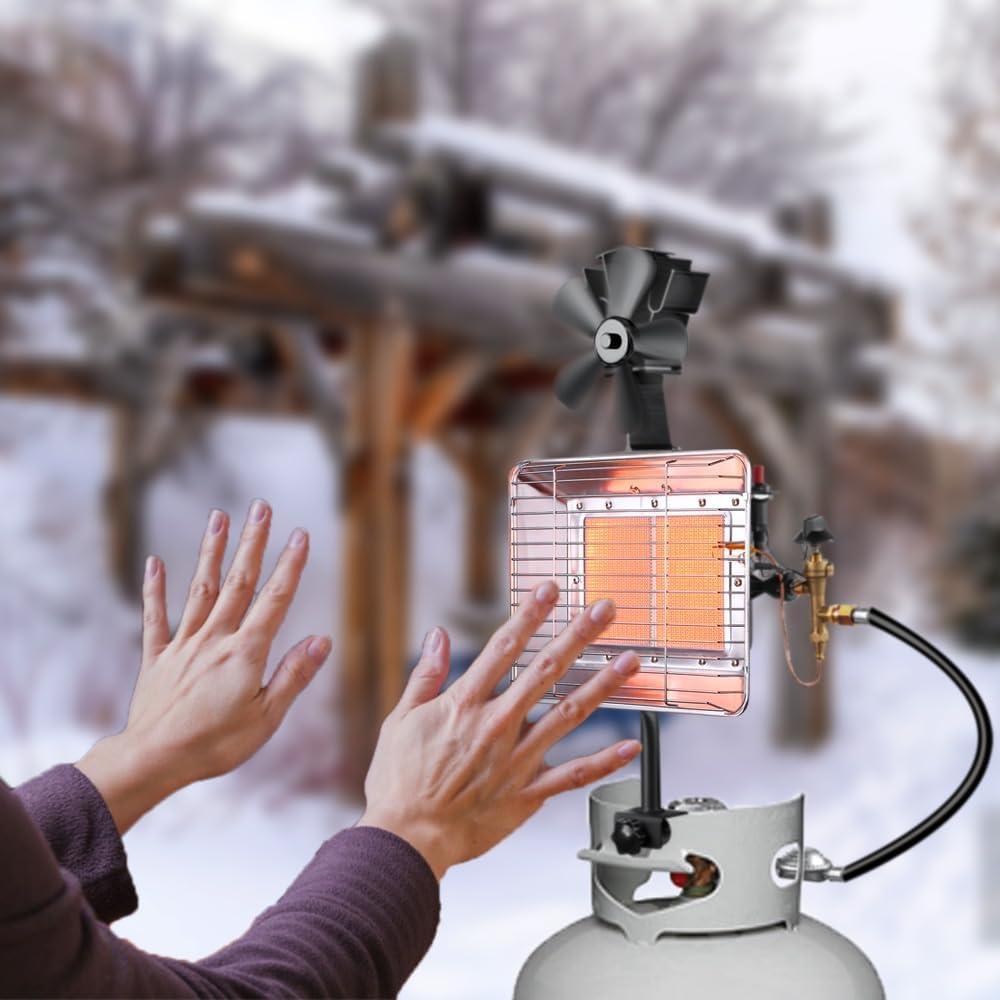 Calentador de Patio Vencino 13,000 BTU Propano con Ventilador