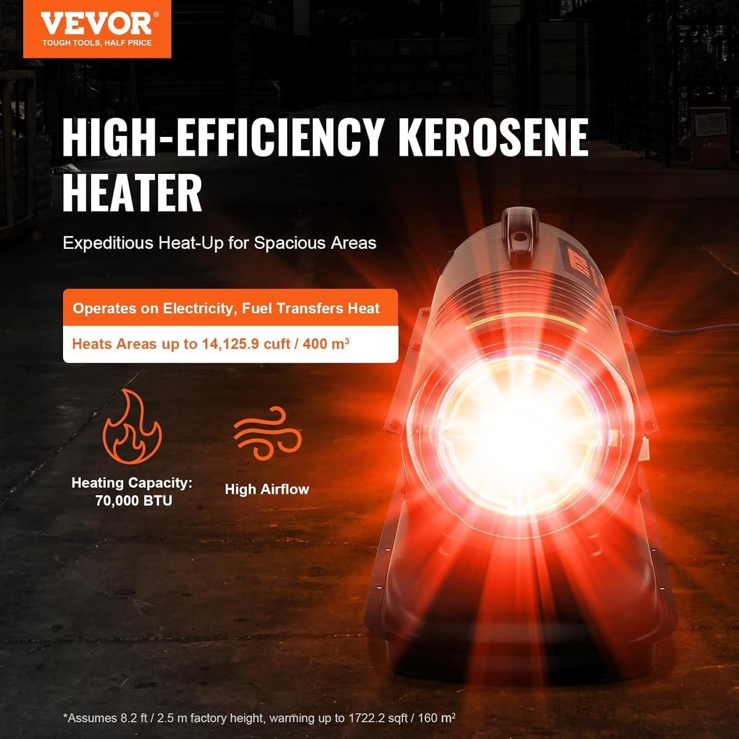 Calentador de Aire Forzado VEVOR 70000 BTU Keroseno Diésel