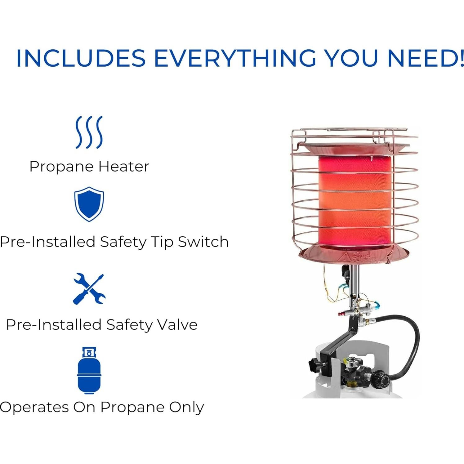 Calentador de Patio Avenger FBDTP360 Gas Propano 42000 BTU