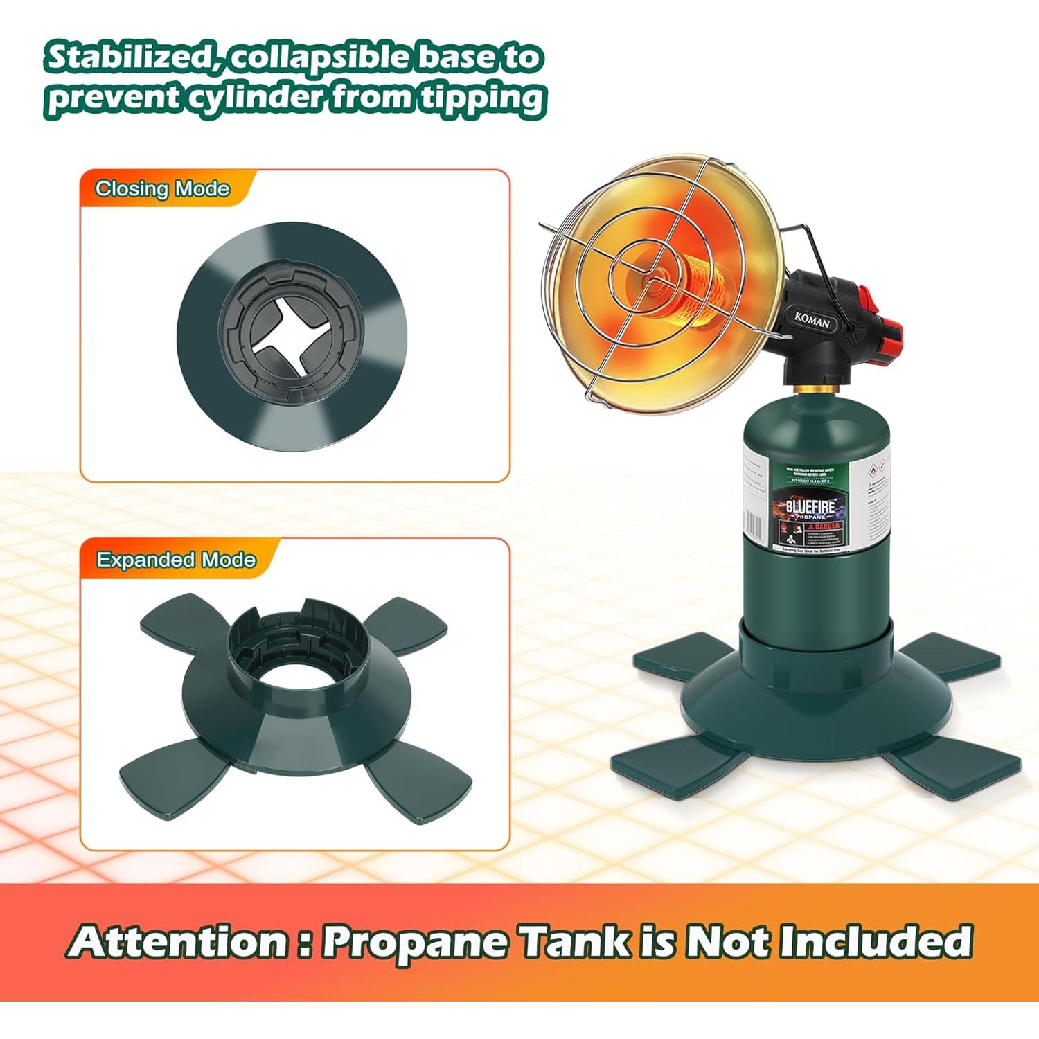 Calentador de Propano Portátil KOMAN 4100 BTU para Camping