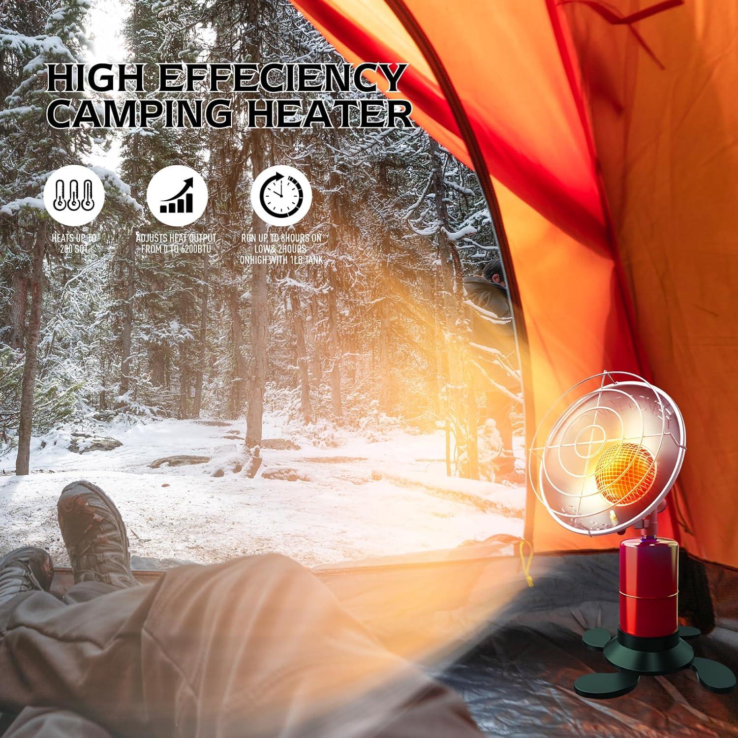 Calentador de Propano Portátil GHYKL 6500 BTU Ajustable