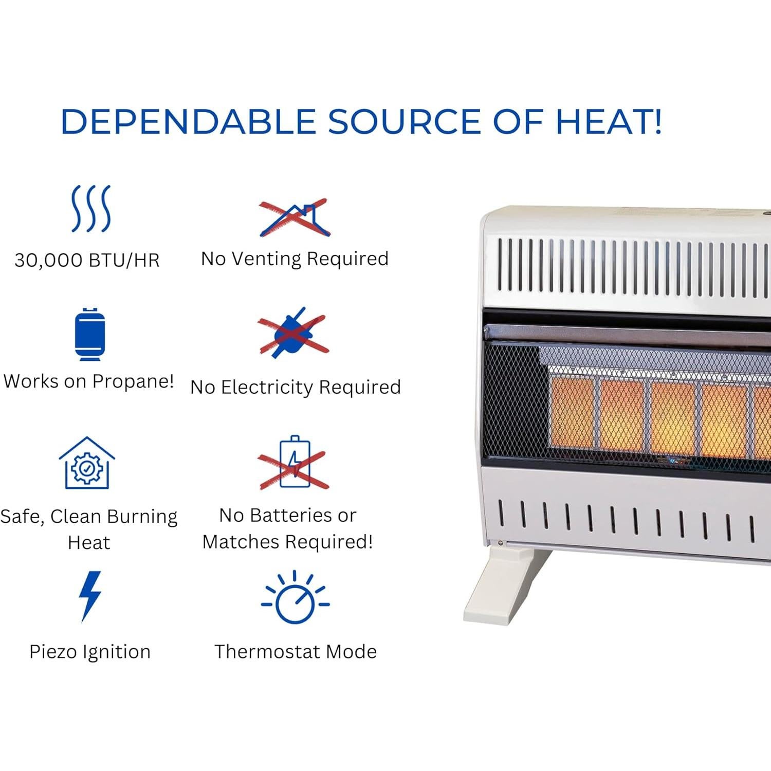 Calentador Infrarrojo ProCom ML250TPA-B 25000 BTU Blanco