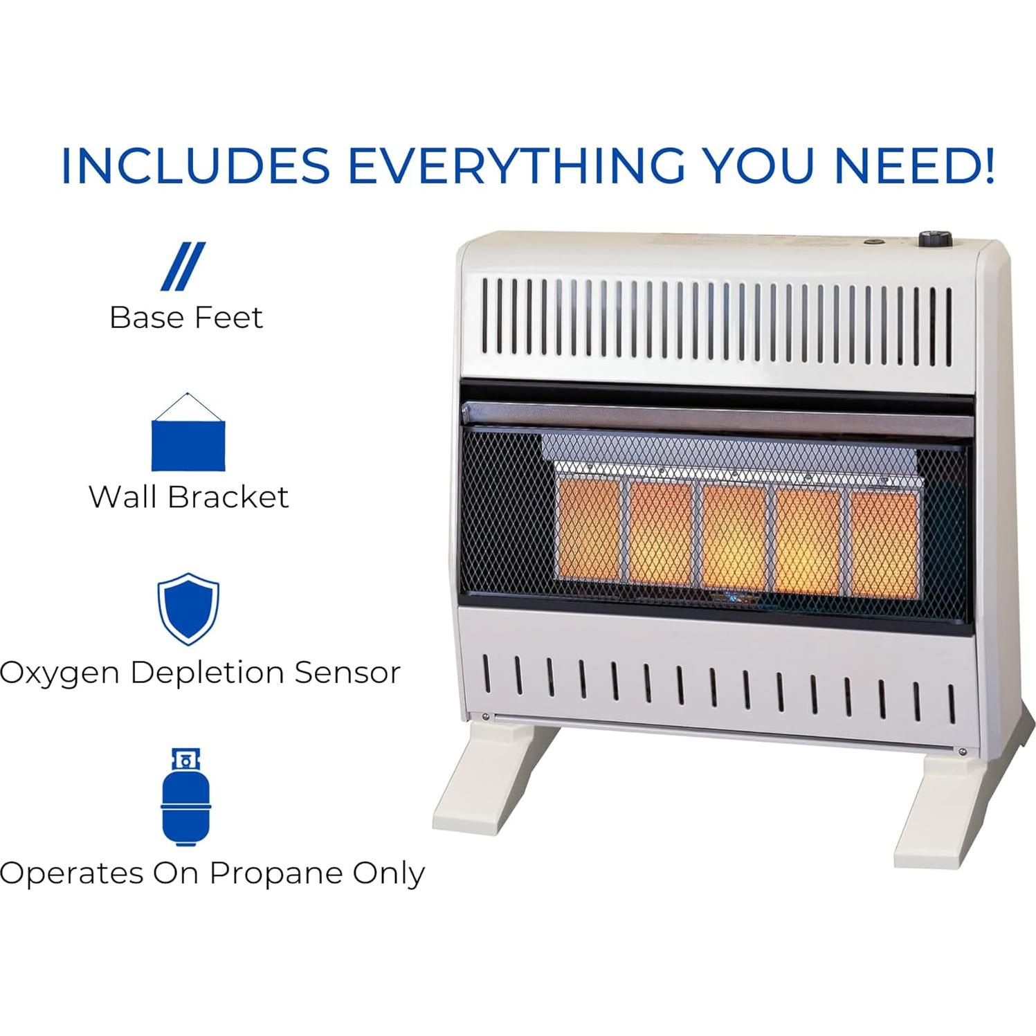 Calentador Infrarrojo ProCom ML250TPA-B 25000 BTU Blanco