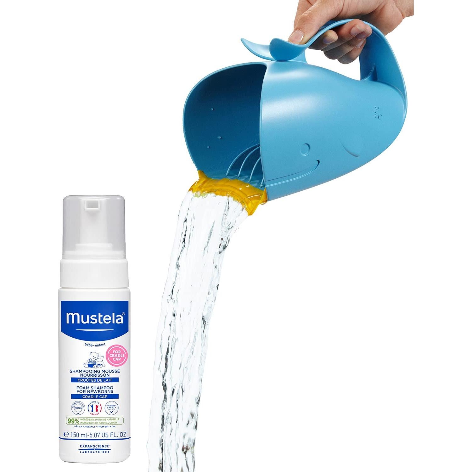 Skip Hop Moby Almohadilla para Baño y Enjuague Bebé Gris