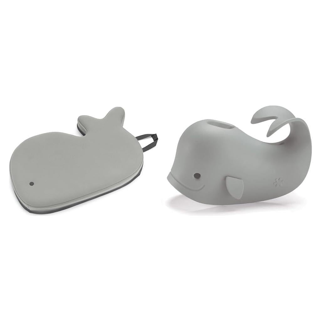 Skip Hop Moby Almohadilla de Baño y Cubierta de Grifo Gris