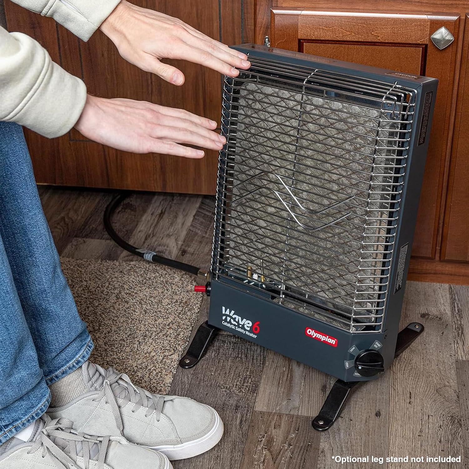 Calentador Catalítico Portátil Camco Olympian Wave-6 6000 BTU