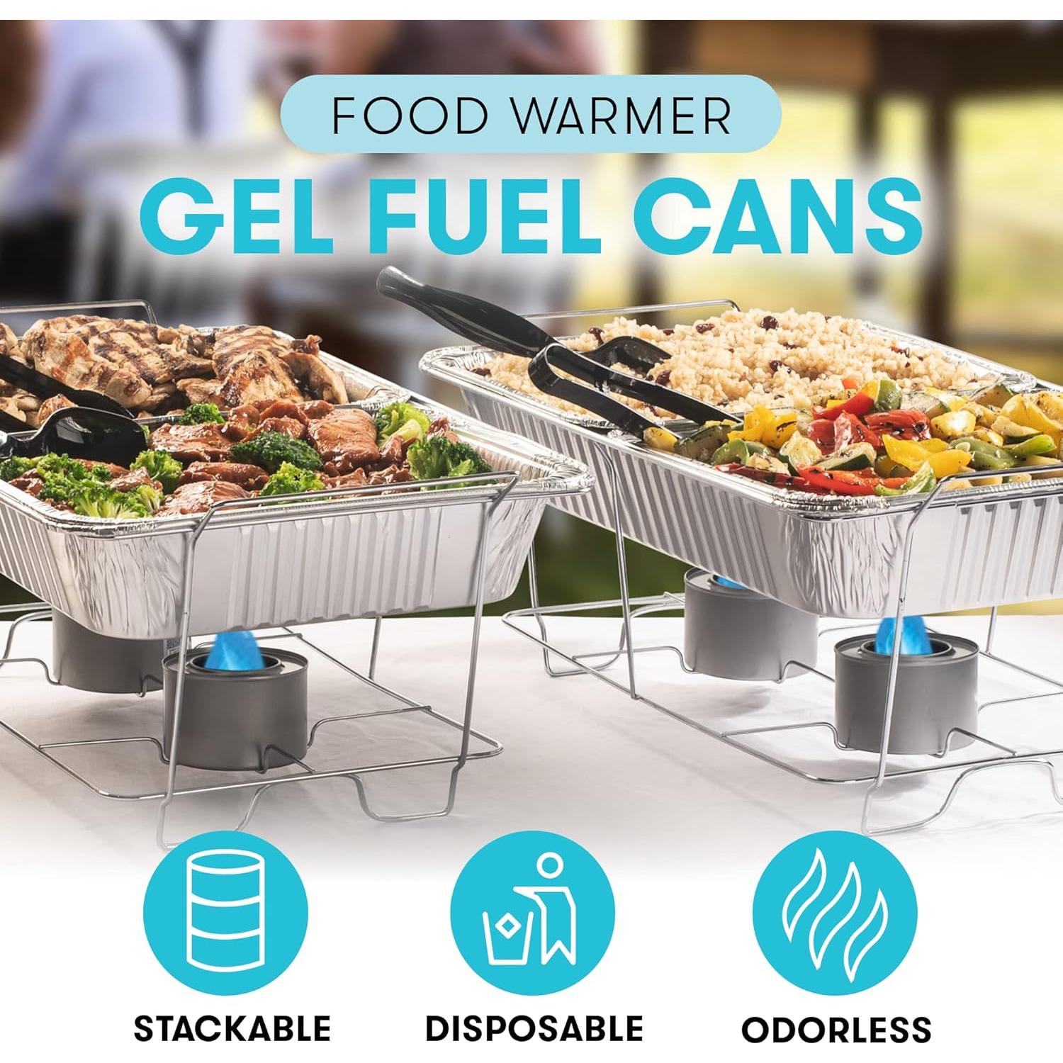 Juego de 6 Latas de Gel Diplastible para Calentador de Comida