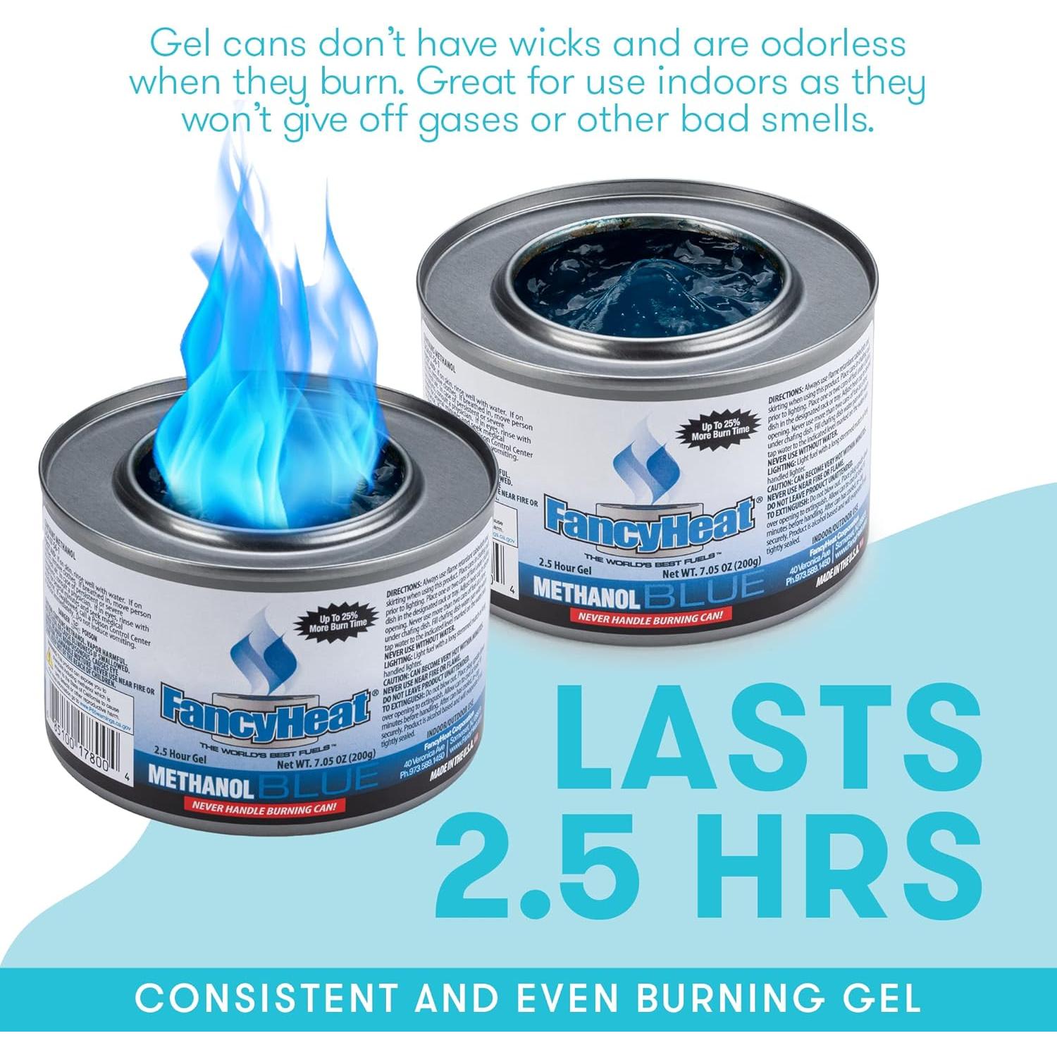 Juego de 6 Latas de Gel Diplastible para Calentador de Comida