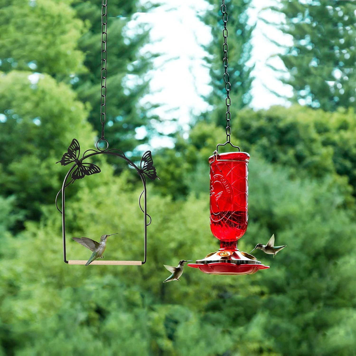 Columpio para Colibrí TopWoot 2 Piezas con Decoración de Mariposa