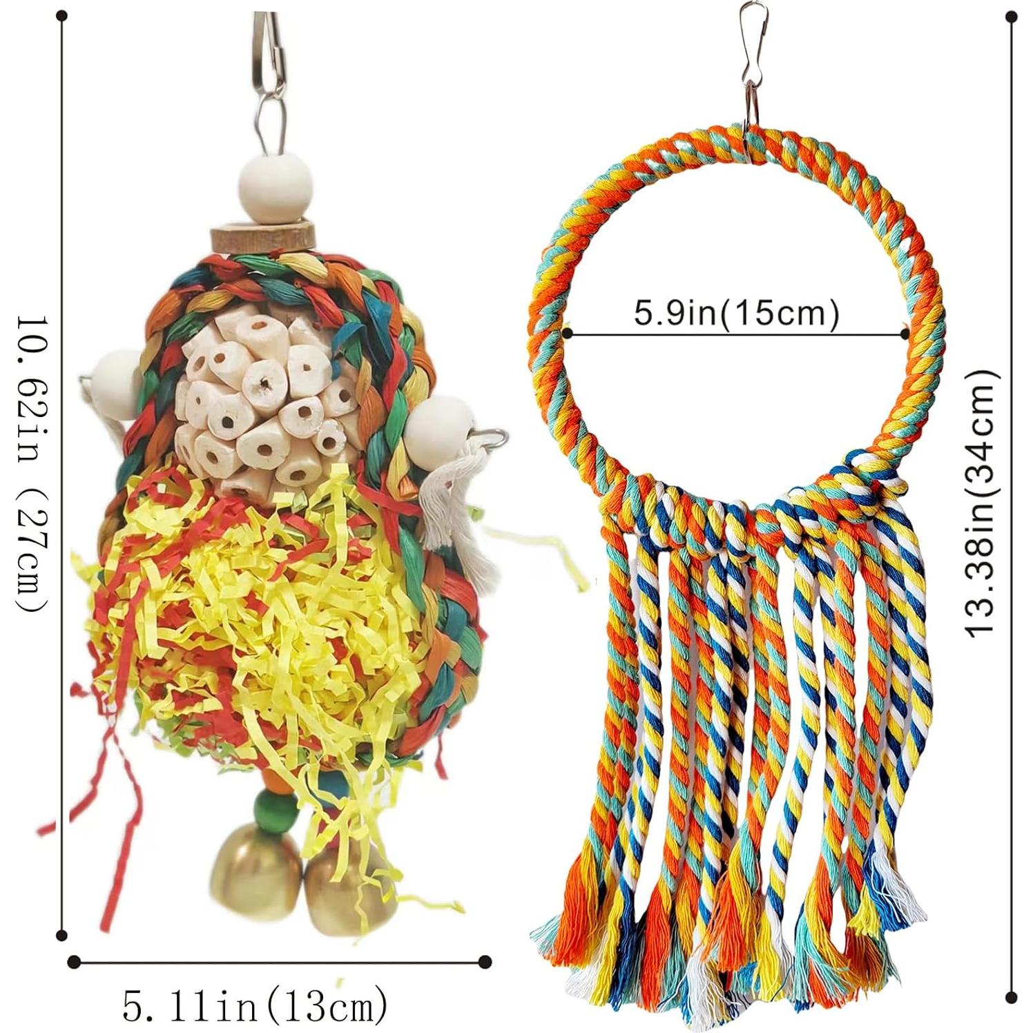 Columpio para Aves TogyGooty 19.8x16 cm, Juguete Natural