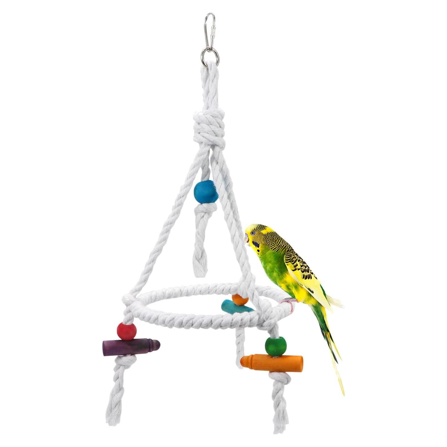 Columpio para Aves Litewood 32x15 cm con Juguete Masticar