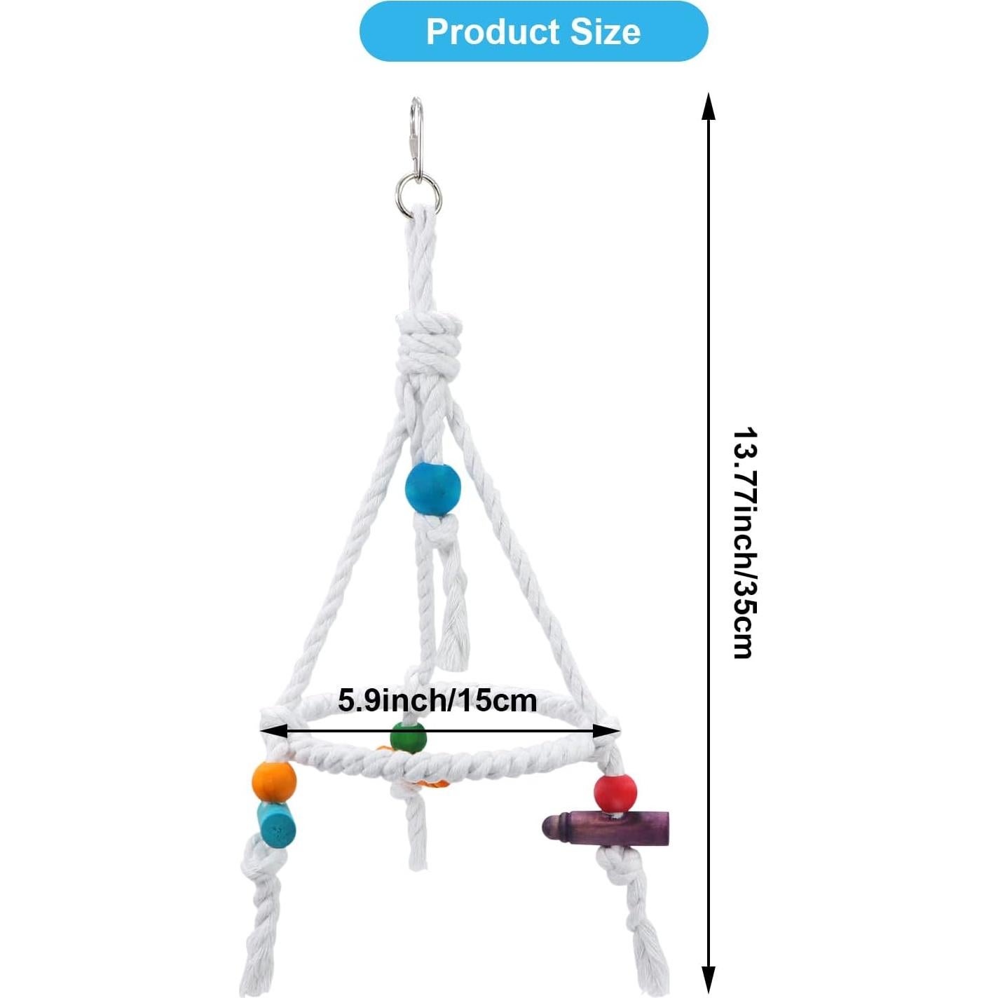 Columpio para Aves Litewood 32x15 cm con Juguete Masticar