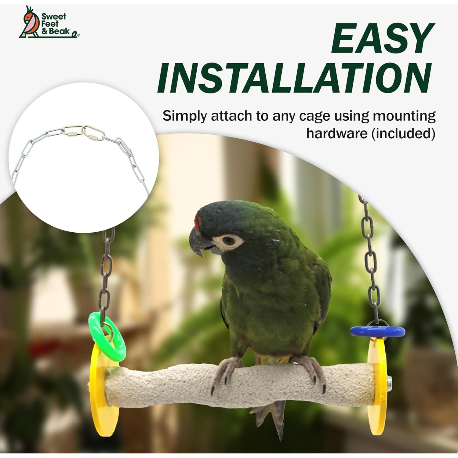 Columpio Rodante para Pájaro Sweet Feet 19.05 cm Pumice