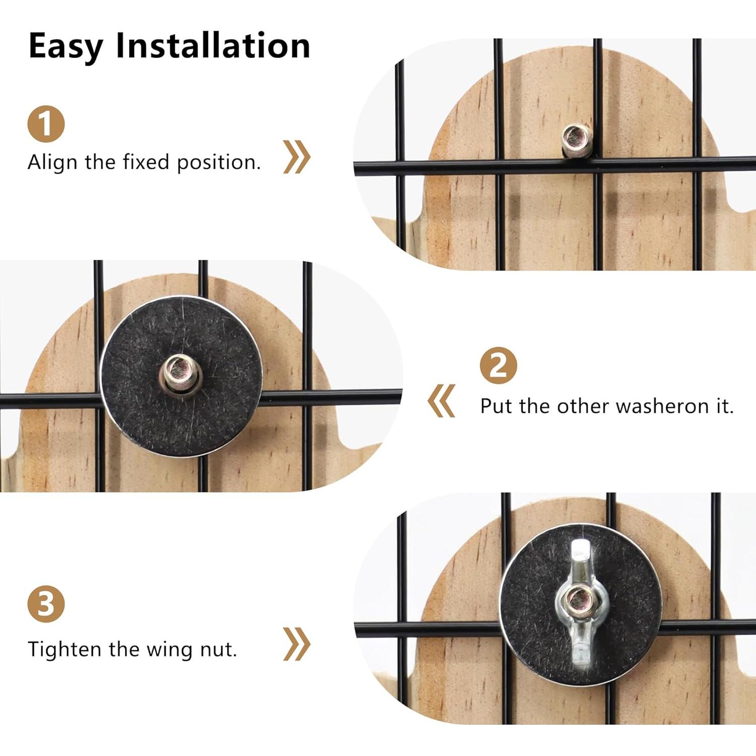 Percha para Pájaro con Espejo DVHEY Pequeña Madera Natural